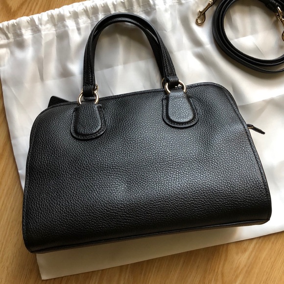 COACH Mini Nolita Black Pebbled Leather Satchel - Picture 4 of 16